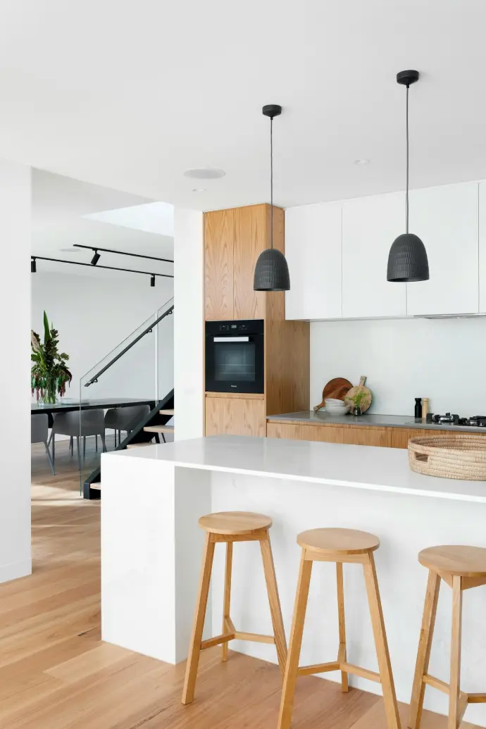 Kitchen cabinets with wood dovetail drawer
